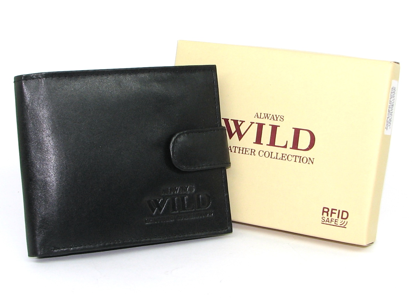 Чоловічий шкіряний гаманець Always Wild N992L-SCR/3155 чорний